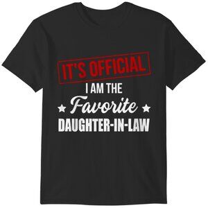 Official Favorite Daughter In Law Funny T-Shirt Family Gift Graphic Tee 05